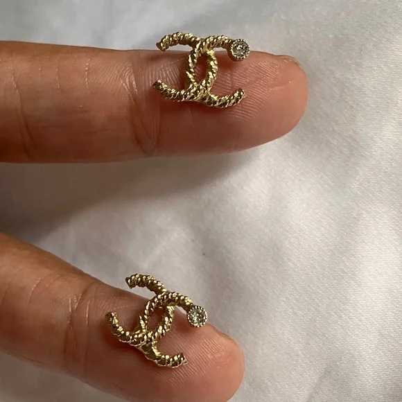 Chanel CC Logo Earrings